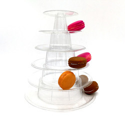 Mini Clear Plastic 4 Tier Canele Tower Stand For Display Canele / Makaron I Dekoracja ciasta