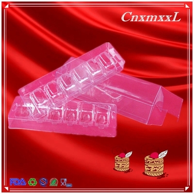 6 blister tray clear macaron plastic packaging container boxes &amp; reusable macaron trays with 0.55 mm clear food grade PET