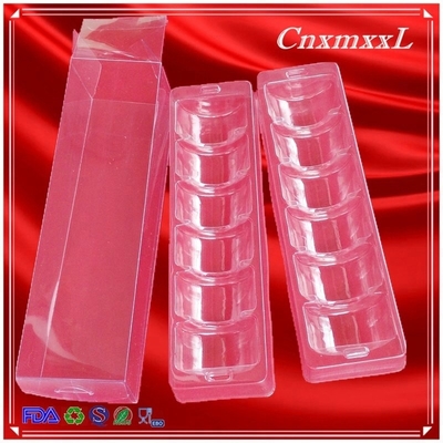 6 blister tray clear macaron plastic packaging container boxes &amp; reusable macaron trays with 0.55 mm clear food grade PET