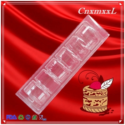 6 blister tray clear macaron plastic packaging container boxes &amp; reusable macaron trays with 0.55 mm clear food grade PET