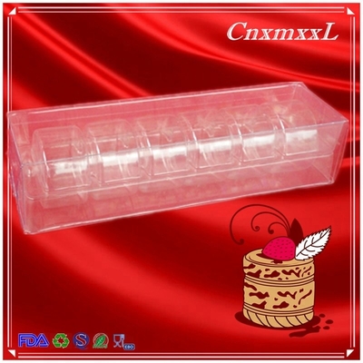6 blister tray clear macaron plastic packaging container boxes &amp; reusable macaron trays with 0.55 mm clear food grade PET