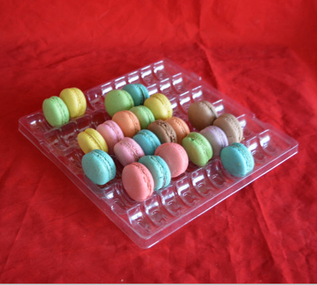 Customize design OEM macarons cakes chocolates plastic blister thermoforming vacuum clamshell packaging