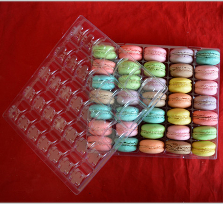 Customize design OEM macarons cakes chocolates plastic blister thermoforming vacuum clamshell packaging