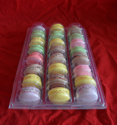 Custom design OEM macarons cakes chocolates plastic blister thermoforming vacuum clear transparent trays