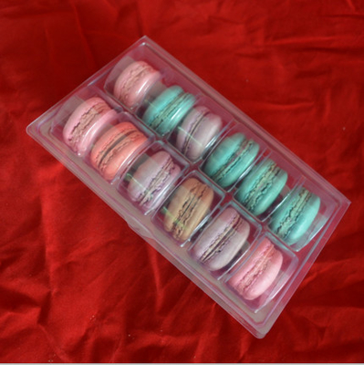 Custom design OEM macarons cakes chocolates plastic blister thermoforming vacuum clear transparent trays