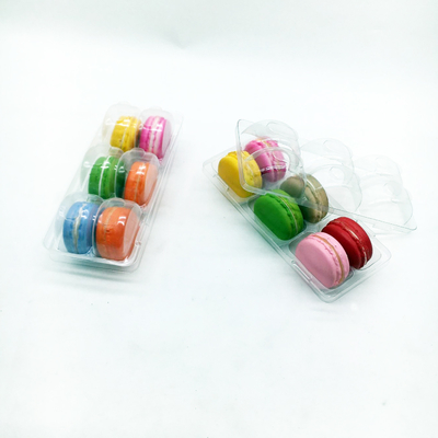Plastic packaging tray 6 pack macaron blister pack tray cookie/candy/chocolate packaging box