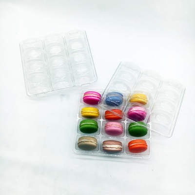 12 cells Clear PVC/PET blister macaron  packaging plastic package