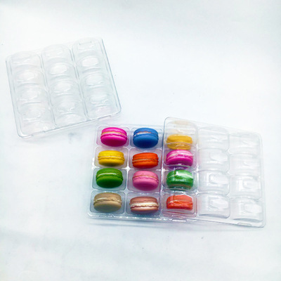 Plastic macaron packaging customized blister PVC/PET package tray