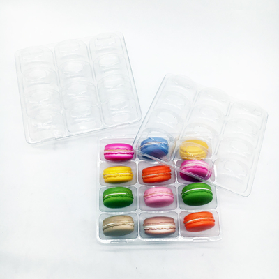 Plastic macaron packaging customized blister PVC/PET package tray