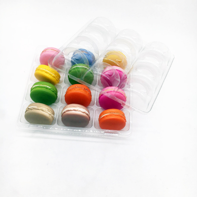 Plastic macaron packaging customized blister PVC/PET package tray