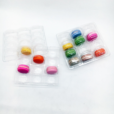 Customized blister package clear 12 holes macaron tray