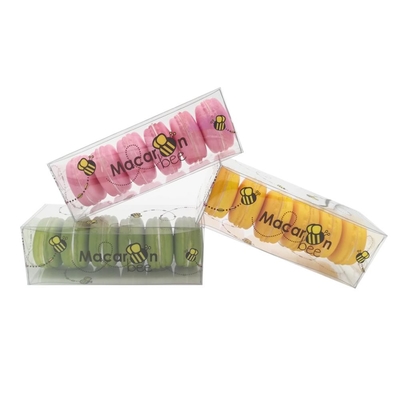 Plastic  PVC PET candy cookie custom 6pcs macaron packing gift packaging box Wholesale