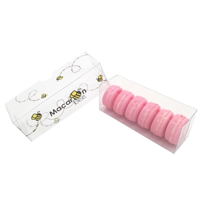 Plastic  PVC PET candy cookie custom 6pcs macaron packing gift packaging box Wholesale