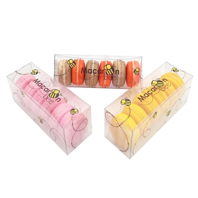 Plastic  PVC PET candy cookie custom 6pcs macaron packing gift packaging box Wholesale