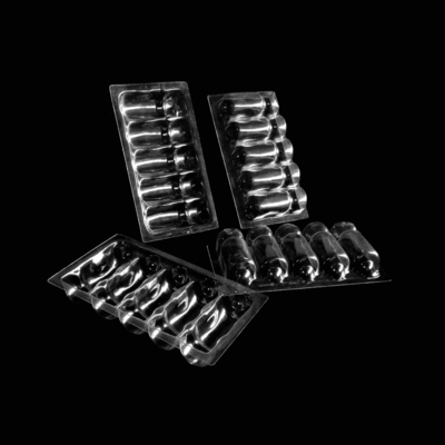Zamówienie na zamówienie przezroczyste plastikowe pojemniki ampułkowe w PVC PET PETG ESD