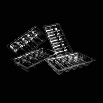 Zamówienie na zamówienie przezroczyste plastikowe pojemniki ampułkowe w PVC PET PETG ESD