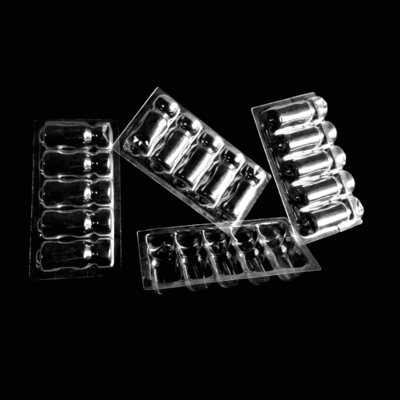Zamówienie na zamówienie przezroczyste plastikowe pojemniki ampułkowe w PVC PET PETG ESD