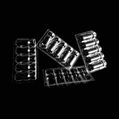 Zamówienie na zamówienie przezroczyste plastikowe pojemniki ampułkowe w PVC PET PETG ESD