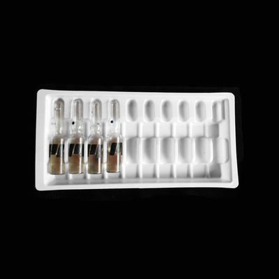 Wysokiej jakości plastikowe ampułki tacka 1 ml 2 ml 5 ml 10 ml plastikowe przejrzyste pęcherze opakowania fiolki pęcherze tacka pudełko