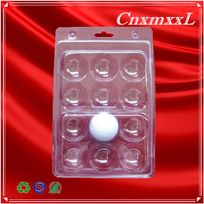 12 pcs clear blister golf ball tray packaging with low price