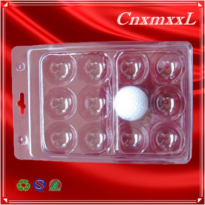 12 pcs clear blister golf ball tray packaging with low price