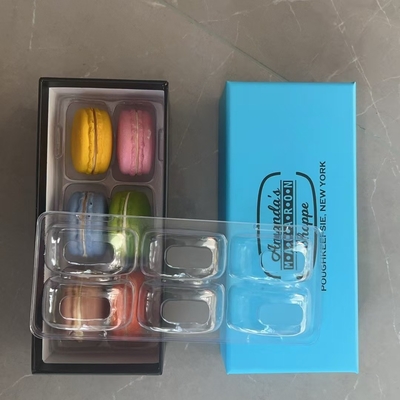 Pudełko do opakowań na plasterki Macaron Pączka Mousse Desert Pieczenie Biały karton Papier czekoladowy Macaron Pudełko