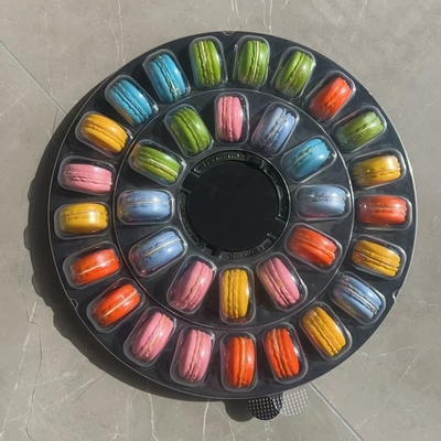 Pudełko do opakowań na plasterki Macaron Pączka Mousse Desert Pieczenie Biały karton Papier czekoladowy Macaron Pudełko