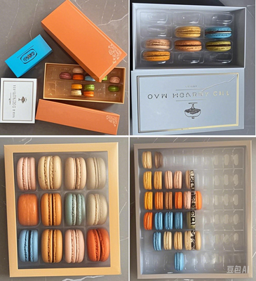 Zapewnienie Macaron 6 opakowanie Macaron tacy Macaron papierowe pudełka Macaron plastikowe tacy Macaron pudełka upominkowe Macaron kartony