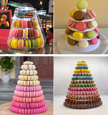 Zapewnienie Macaron 1 opakowanie Macaron tacy Macaron papierowe pudełka Macaron plastikowe tacy Macaron pudełka upominkowe Macaron kartony