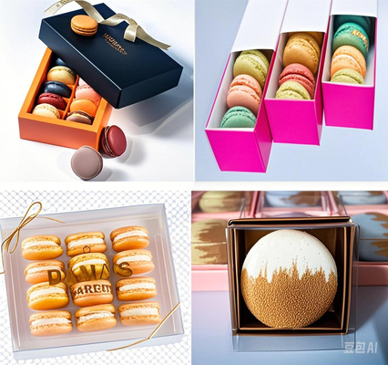 Zapewnienie Macaron 6 opakowanie Macaron tacy Macaron papierowe pudełka Macaron plastikowe tacy Macaron pudełka upominkowe Macaron kartony