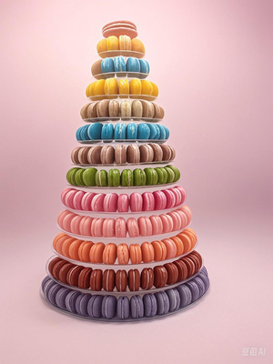 13-piętrowy stoisko wystawiennicze Macaron 13-piętrowy wieża Macaron stoisko wystawiennicze Macaron wieża