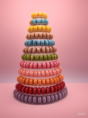 13-piętrowy stoisko wystawiennicze Macaron 13-piętrowy wieża Macaron stoisko wystawiennicze Macaron wieża