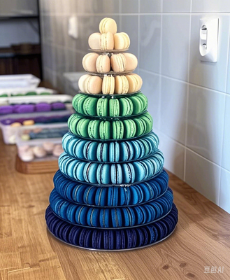 13-piętrowy stoisko wystawiennicze Macaron 13-piętrowy wieża Macaron stoisko wystawiennicze Macaron wieża