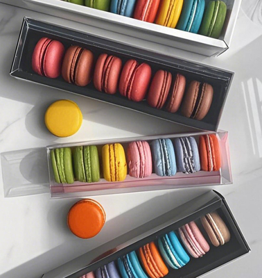 Macaron Górna i dolna okładka Opakowanie Pudełko podarunkowe Górna i dolna okładka Opakowanie Czekolada Górna i dolna okładka Opakowanie Świat Okładka Opakowanie Plastikowa tacka z makaronami