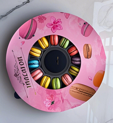 33 Pakowanie makaronów z ziarna Karton wyświetlanie stoisko Macaron Targo
