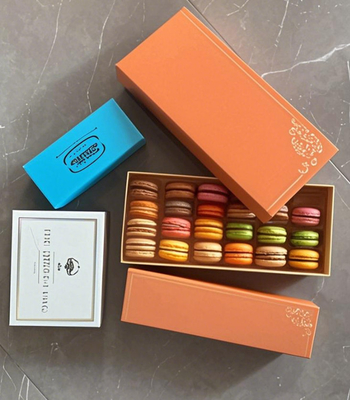 33 Pakowanie makaronów z ziarna Karton wyświetlanie stoisko Macaron Targo