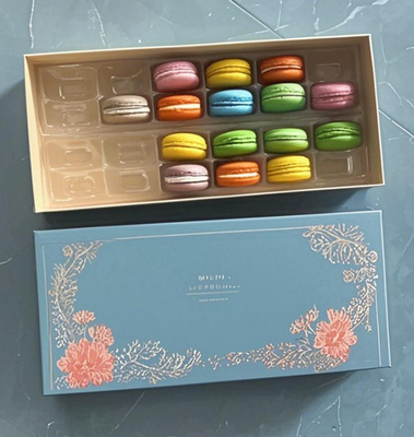 33 Pakowanie makaronów z ziarna Karton wyświetlanie stoisko Macaron Targo