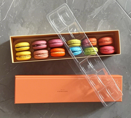 OEM Macaron Packaging Box High End Francuski Desert Box 6-Ziarniste Przejrzystość Skarbiec