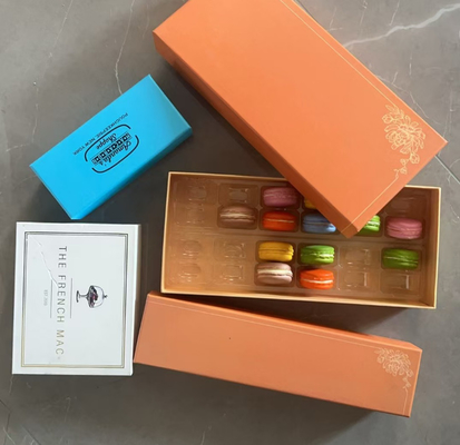 Bezpieczne dla żywności 40 sztuk Macaron Tray Opakowanie Gorąca pieczętowanie