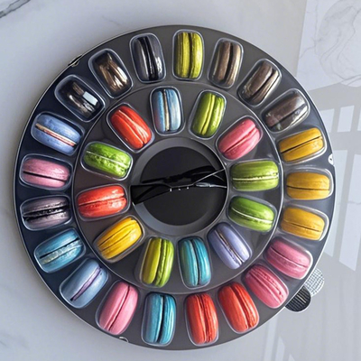 40 sztuk Macaron Packing Box Koreański ciasteczko pieczenie Jasny śnieg Kryształy czekolada fryzura ciasteczko małe pudełko prezentów