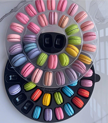 40 sztuk Macaron Packing Box Koreański ciasteczko pieczenie Jasny śnieg Kryształy czekolada fryzura ciasteczko małe pudełko prezentów