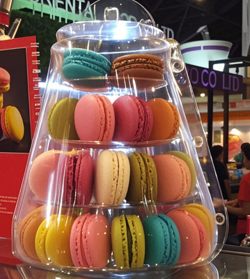 OEM Macaron Packaging Box High End Francuski Desert Box 6-Ziarniste Przejrzystość Skarbiec