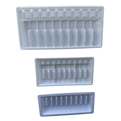 Farmaceutyczna tablica ampułka PET 1ml 2ml 5ml 10m tablica ampułka do wstrzykiwania wody PET tablica do formowania próżni