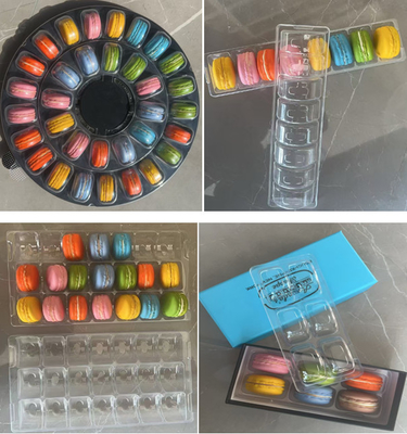 high quality transparent 4 layers blister clear pyramid macaron tower in XXL factoroy