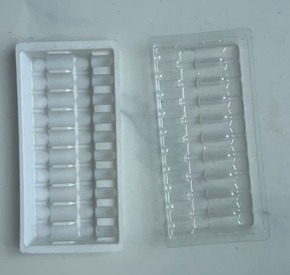 Sprzedaż hurtowa 10 plastikowych tacy z PVC na 1 ml wewnętrznego tacy do formowania próżni z igłą wodną do leków