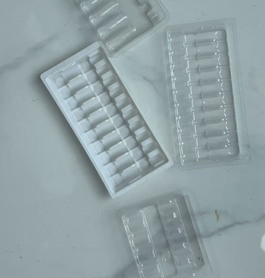 Sprzedaż hurtowa 10 plastikowych tacy z PVC na 1 ml wewnętrznego tacy do formowania próżni z igłą wodną do leków