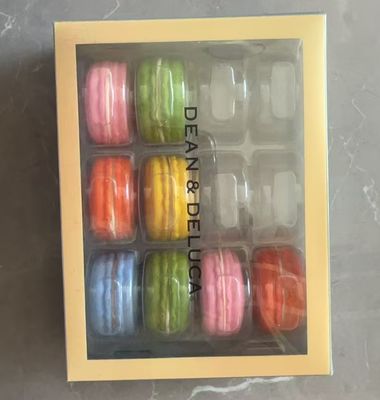 Ekologiczne, przezroczyste opakowanie Macaron z niestandardowym nadrukiem na stojak i pudełko upominkowe