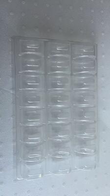 25 plastikowych tacek na makaroniki z PET spożywczym o grubości 0,55 mm i wielokrotnego użytku do pakowania makaroników