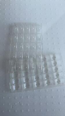 25 plastikowych tacek na makaroniki z PET spożywczym o grubości 0,55 mm i wielokrotnego użytku do pakowania makaroników