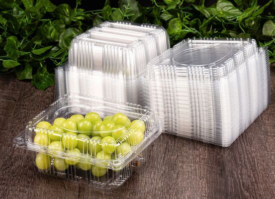 Dostosowane do recyklingu pudełko do pakowania owoców z PET z zgrzewaniem na gorąco do pomidorów i produktów rolnych